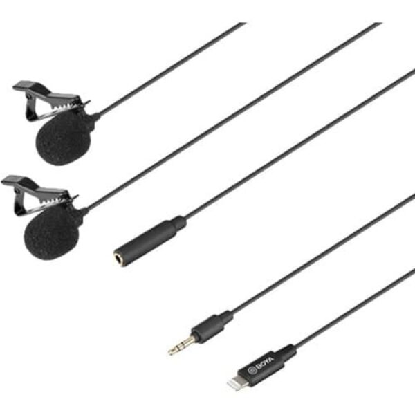 BOYA BY-M2D Digital Dual Omnidirectional Lavalier Microphones